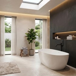 Bateria wannowa podłogowa Rea Clif Czarna