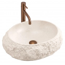 Umywalka nablatowa Rea Mika Warm Beige