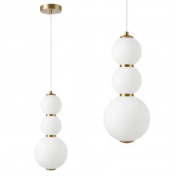 Lampa sufitowa wisząca LED LHJ113-3CP złota szczotkowana