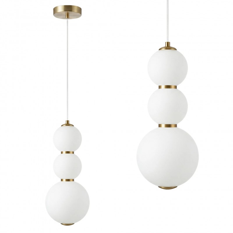 Lampa sufitowa wisząca LED LHJ113-3CP złota szczotkowana