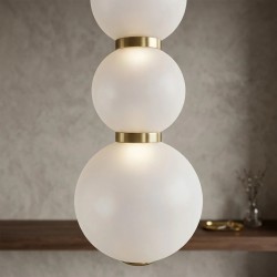 Lampa sufitowa wisząca LED LHJ113-3CP złota szczotkowana