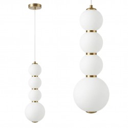 Lampa sufitowa wisząca LED LHJ114-4CP złota szczotkowana