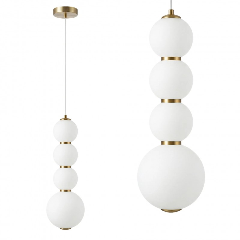 Lampa sufitowa wisząca LED LHJ114-4CP złota szczotkowana