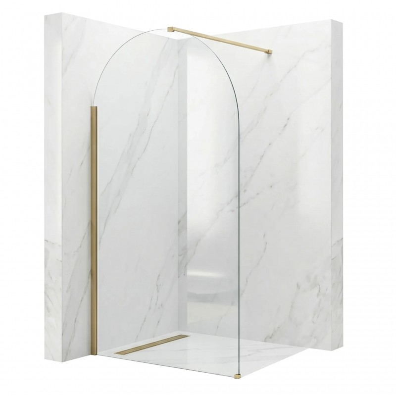 Ścianka prysznicowa Walk-In Rea Heaven Brush Gold 90