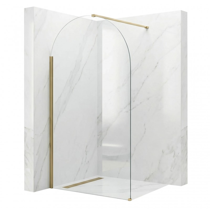 Ścianka prysznicowa Walk-In Rea Heaven Brush Gold 110