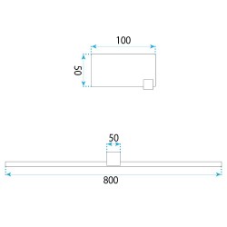 Kinkiet łazienkowy LED SWE054-1W 80 cm Miedź Szczotkowana