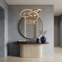 LAMPA SUFITOWA WISZĄCA LED G158-CP ZŁOTA