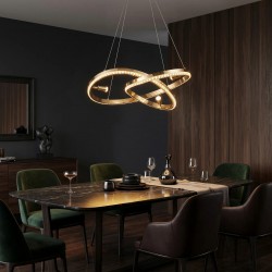 LAMPA SUFITOWA WISZĄCA LED G158-CP ZŁOTA