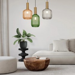 Lampa Sufitowa Wisząca Szklana APP458-1CP Pomarańczowa