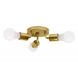 Lampa Sufitowa Potrójna Plafon Metalowa APP704-3C Złota