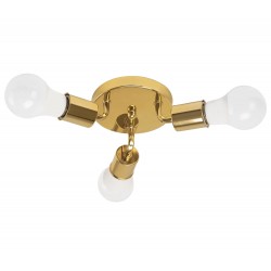 Lampa Sufitowa Potrójna Plafon Metalowa APP704-3C Złota