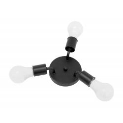 Lampa Sufitowa Potrójna Plafon Metalowa APP701-3C Czarna