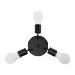 Lampa Sufitowa Potrójna Plafon Metalowa APP701-3C Czarna