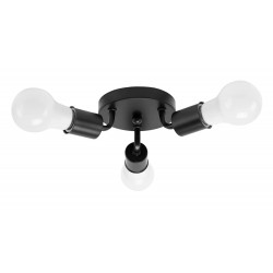 Lampa Sufitowa Potrójna Plafon Metalowa APP701-3C Czarna
