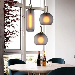 Lampa Sufitowa Wisząca Szklana Kula 20cm APP626-1CP