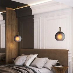 Lampa Sufitowa Wisząca Szklana Kula 20cm APP626-1CP