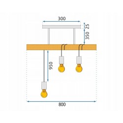 LAMPA SUFITOWA WISZĄCA BOHO LINE APP973-3CP