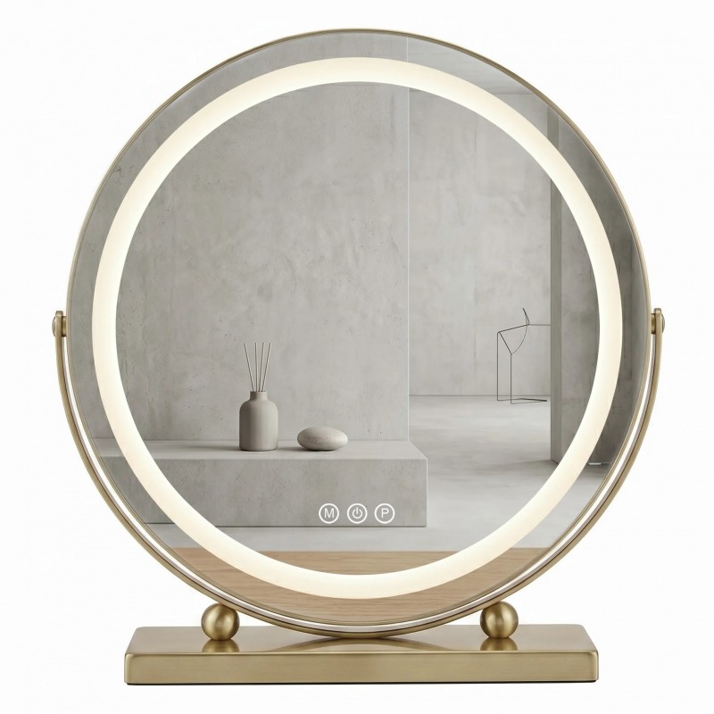 Lustro LED MAKE-UP L.Gold 50 cm