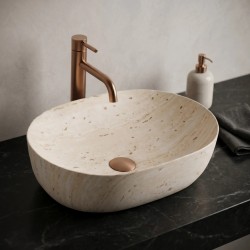 Umywalka Nablatowa REA Amelia Travertine Classic 48