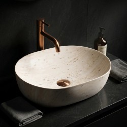 Umywalka Nablatowa REA Amelia Travertine Classic 48
