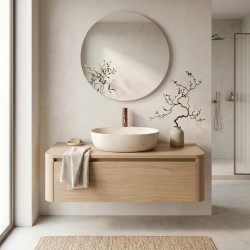 Umywalka Nablatowa REA Amelia Travertine Classic 48