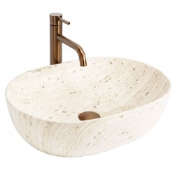 Umywalka Nablatowa REA Amelia Travertine Classic 48