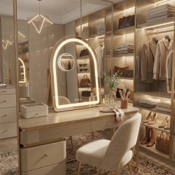 Lustro LED GLAM L.Gold 40x45cm