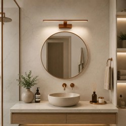 Kinkiet łazienkowy LED SWE013-1W 43cm Miedź szczotkowana