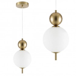 Lampa sufitowa wisząca LED LHJ115-1CP złota szczotkowana