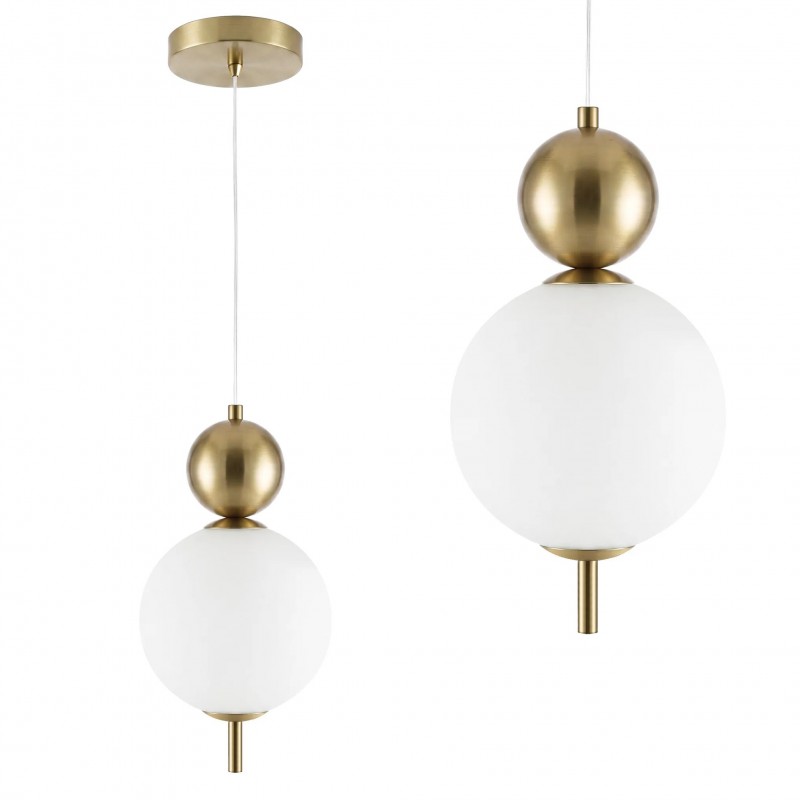 Lampa sufitowa wisząca LED LHJ115-1CP złota szczotkowana