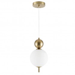 Lampa sufitowa wisząca LED LHJ115-1CP złota szczotkowana