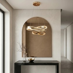 LAMPA SUFITOWA WISZĄCA SWE066-CP 60cm ZŁOTA