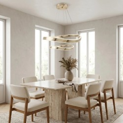 LAMPA SUFITOWA WISZĄCA SWE063-CP ZŁOTA