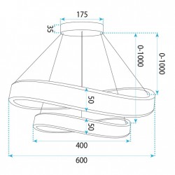LAMPA SUFITOWA WISZĄCA SWE063-CP ZŁOTA