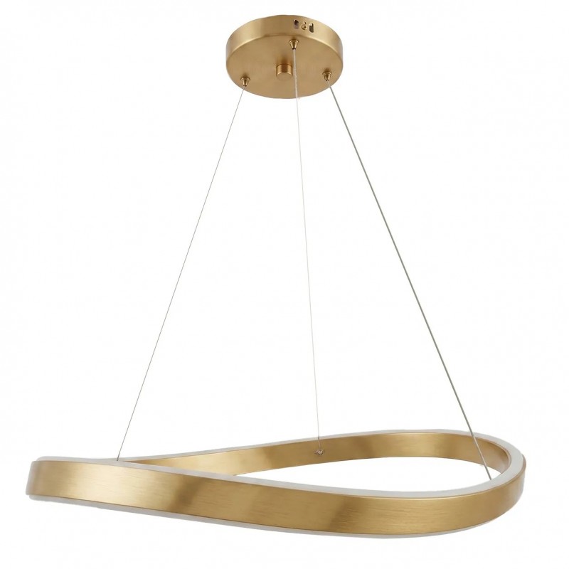LAMPA SUFITOWA WISZĄCA SWE069-CP 80cm ZŁOTA SZCZOTKOWANA