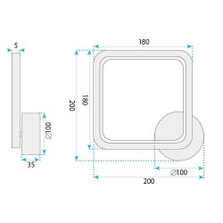 Kinkiet ścienny LED LHJ125-W chrom
