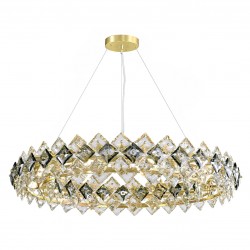 Lampa Wisząca z Kryształami SWE094-CP 60cm Złota