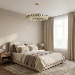 Lampa Wisząca z Kryształami SWE094-CP 60cm Złota
