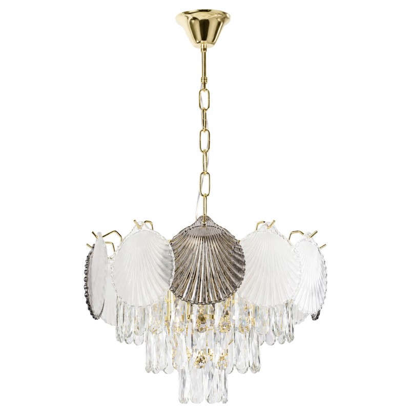 Lampa Wisząca z Kryształami SWE083-CP 40cm Złota