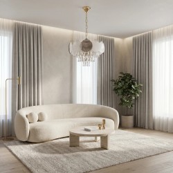 Lampa Wisząca z Kryształami SWE083-CP 40cm Złota