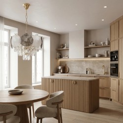 Lampa Wisząca z Kryształami SWE083-CP 40cm Złota