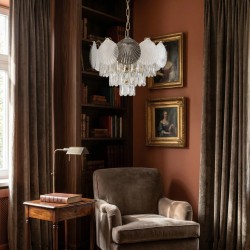 Lampa Wisząca z Kryształami SWE083-CP 40cm Złota