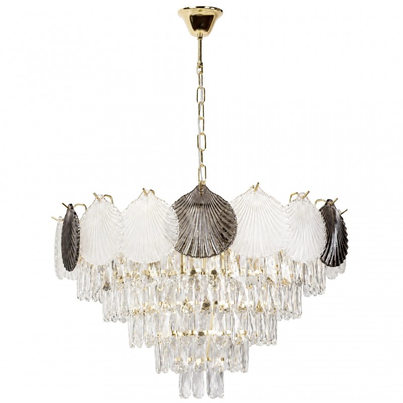 Lampa Wisząca z Kryształami SWE084-CP 60cm Złota