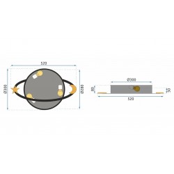 Lampa Plafon Moon APP865-C Biała