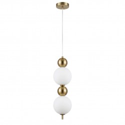 Lampa sufitowa wisząca LED LHJ116-2CP złota szczotkowana