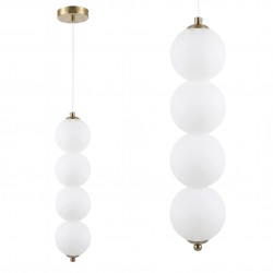 Lampa sufitowa wisząca LED LHJ118-4CP złota szczotkowana
