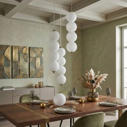 Lampa sufitowa wisząca LED LHJ118-4CP złota szczotkowana