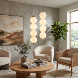 Lampa sufitowa wisząca LED LHJ118-4CP złota szczotkowana