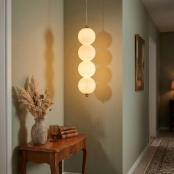 Lampa sufitowa wisząca LED LHJ118-4CP złota szczotkowana