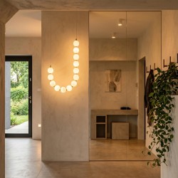 Lampa sufitowa wisząca LED LHJ119-CP złota szczotkowana